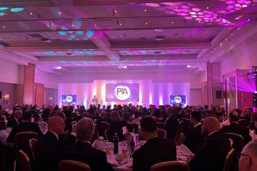 Pump Awards evening ceremony, stage and lots of pink light